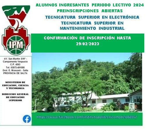 Instituto Politécnico Modelo N° 6035 Gral. Mosconi